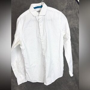 Express White and Black Dotted Men's Shirt